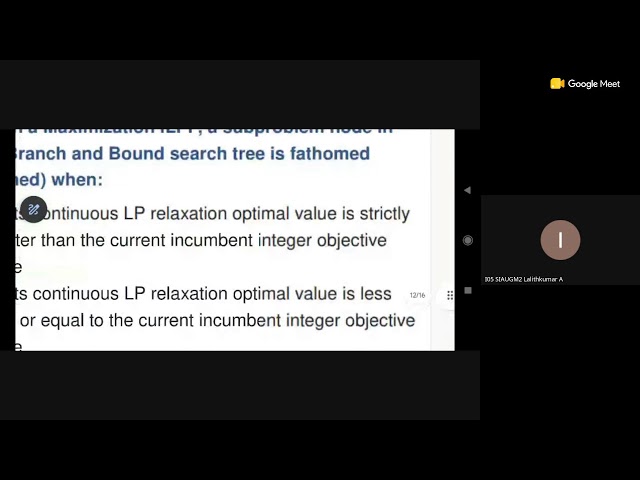 Integer programming Operation Research Revision- UG TRB Maths 2
