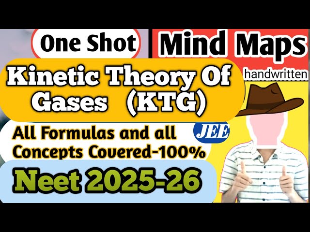 KINETIC THEORY OF GASES (KTG) Mind Map in One Shot | NEET Physics Formulas | NEET 2025-26 | Edleknow