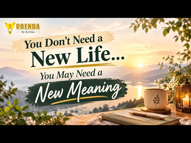 You Don’t Need a New Life… You May Need a New Meaning !!!!