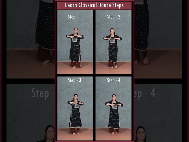 Learn 4 Classical Dance Steps || Kathak For Beginners || Easy To Learn ||#tutorial #kathak #shorts