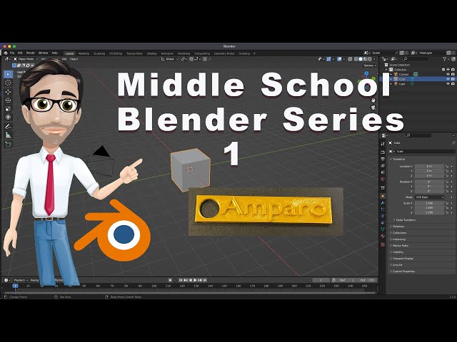 1. How to Make a Nameplate or Keyring on Blender