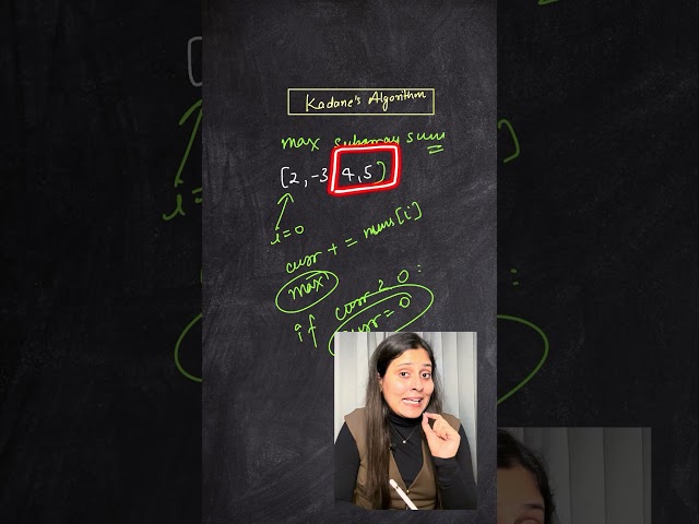 Kadane’s algorithm in short- most asked interview question #jobs