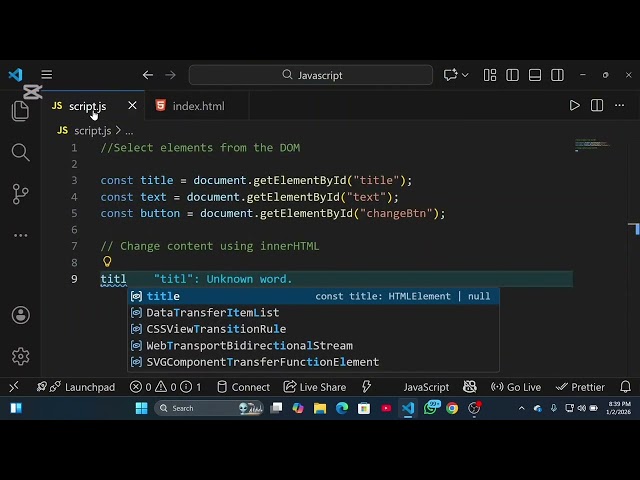 JavaScript DOM Manipulation Explained | innerHTML & style (Beginner Friendly)