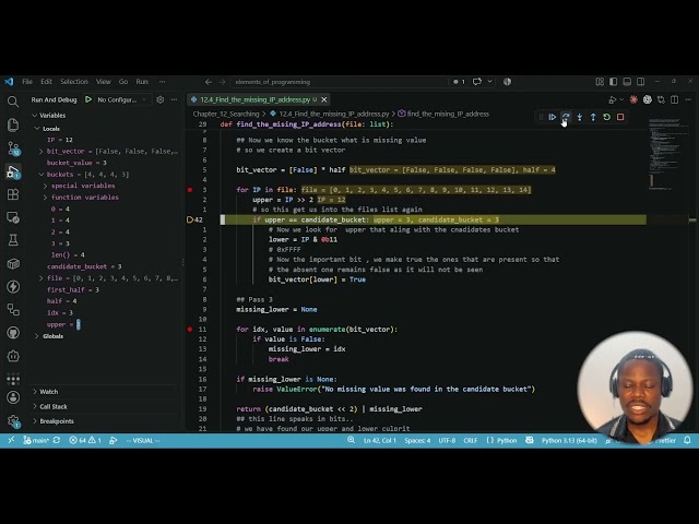 DAY 136 - Find a Missing IP Address (Part 7) | Debugger & Complexity Recap
