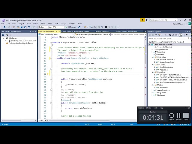 Asp net core web Api  Async programming