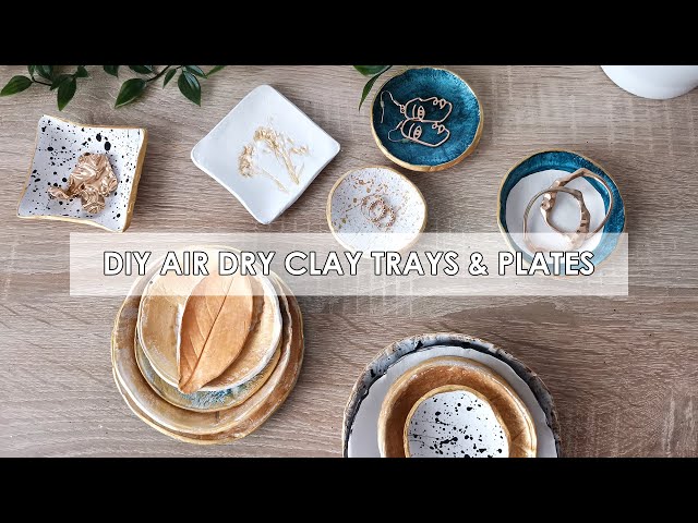 DIY - easy air dry clay jewelry plates & trays - perfect gifts for friends [glimamol uradi sam]