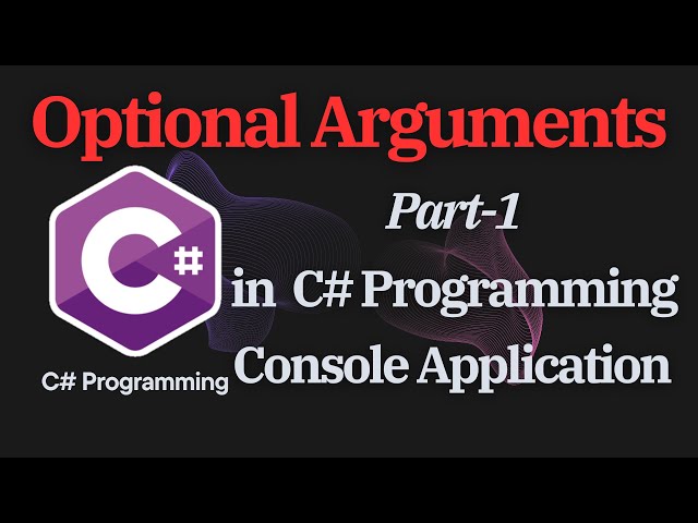 Programming Tutorial (C#) - Optional Arguments - Part1.  #programming  #coding