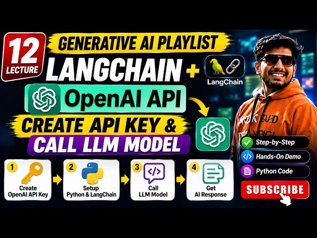 12. LangChain + OpenAI API Tutorial | Create API Key & Call LLM Using Python