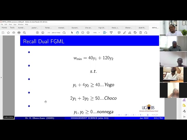L2e Complementary Slackness theorem in LP Mgt Science & Operations Research