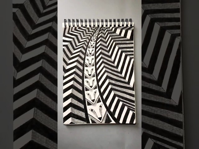 Zentangle Doodle Tutorial ✍️ Satisfying Art Drawing #shorts #drawing #zentangle #doodle #inspiration