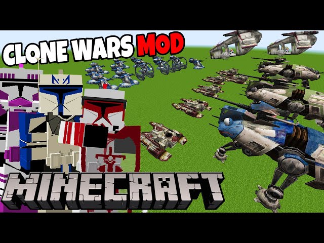 The NEW Minecraft CLONE WARS Mod is EPIC! - Minecraft: Star Wars Mod Vehicles and Clone Trooper NPCs
