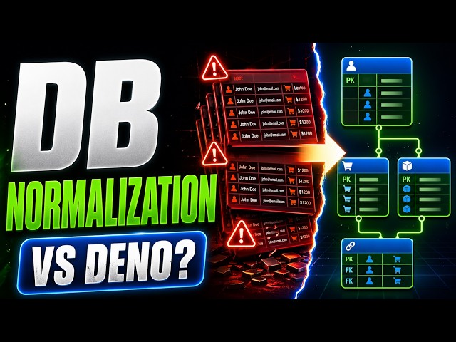 Database Normalization and Denormalization Explained - Normal Forms, Data Anomalies, Examples
