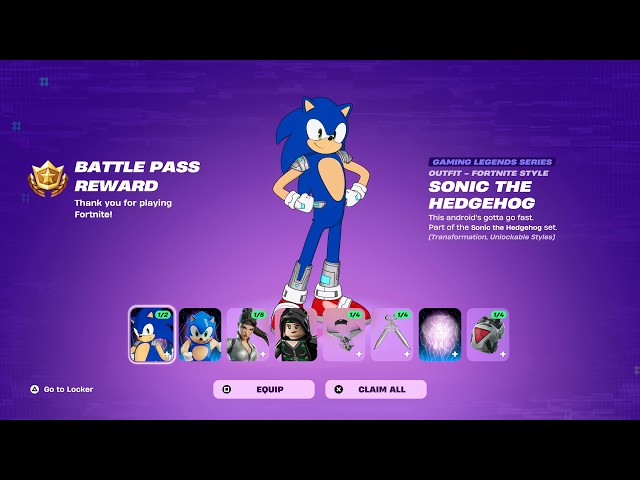 How To Get Sonic the Hedgehog Skin Bundle FREE In Fortnite (Unlocked LEGO Sonic the Hedgehog Style)