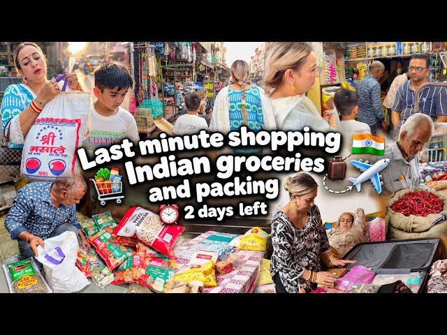 ‼️ 2 Days Left 😭✈️🇮🇳 Last Minute Grocery and Silver Payal Shopping  Before We Leave India..!