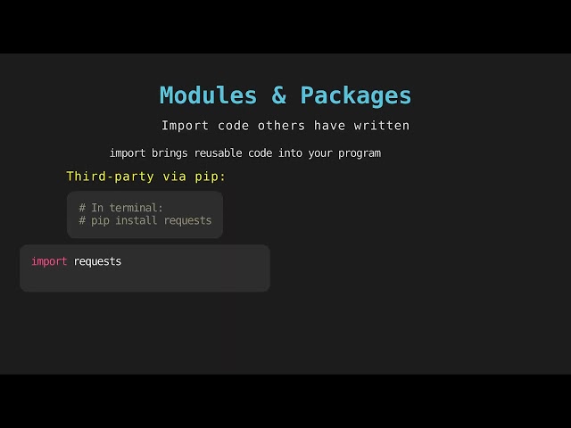 08 - Modules & Packages: import in Python