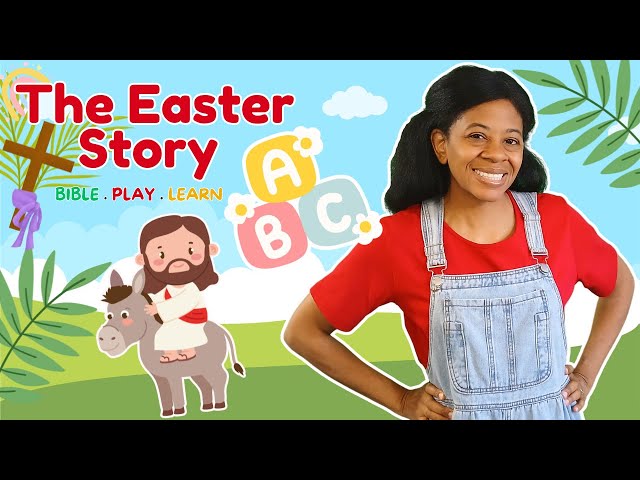 Easter Story for Kids🌿Palm Sunday Bible Lesson, Crafts, Letters & Songs | Christian Toddler Learning