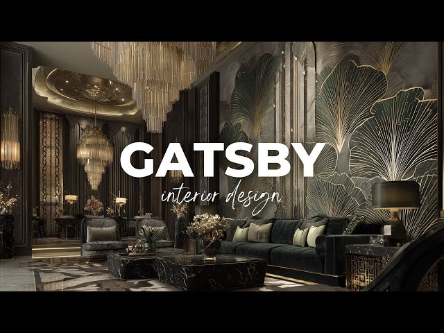 Gatsby Interior Design: Art Deco Glamour in Neutral Tones [4K]