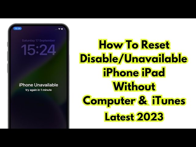 How To Reset Disable/Unavailable iPhone iPad Without Computer & iTunes ! Latest 2023 Method