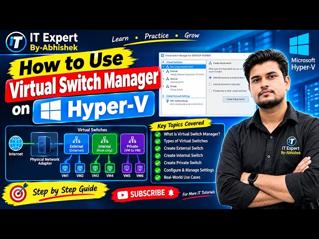 MCSA Full Course Virtual Switch Manager Windows Server 2019/2022