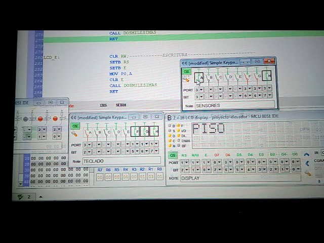 Control de elevador mediante microcontrolador AT89C51 | Simulado