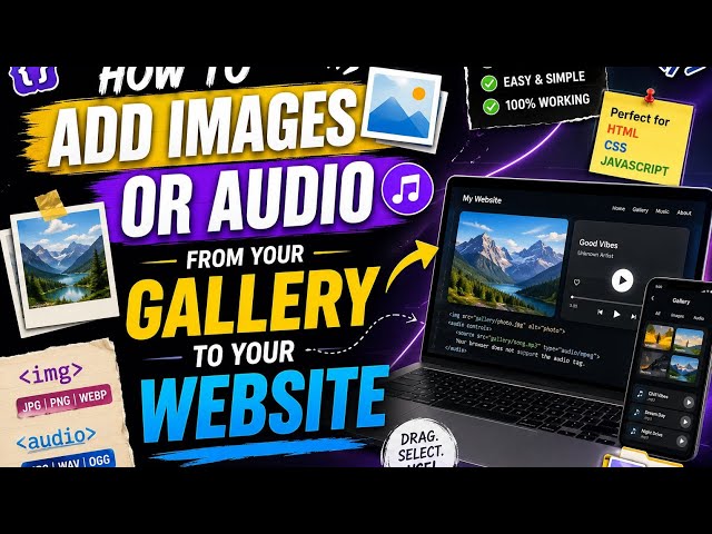 Add Gallery Images & Audio to Your Website in 30 Seconds 🚀