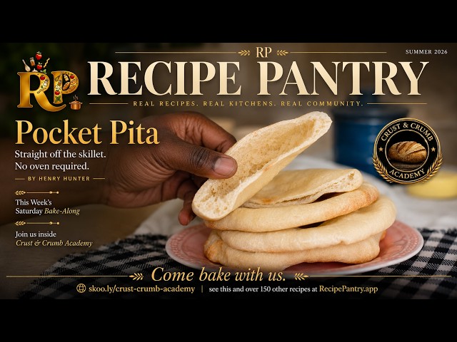 Pocket Pita, Straight Off the Skillet | No Oven Required #PocketPita #Pita #NoOvenBread