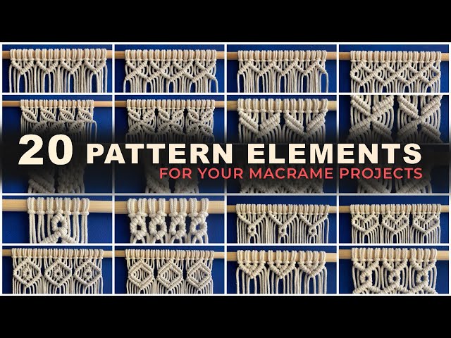 20 Macrame Patterns Double Half Hitch Knots PART 8