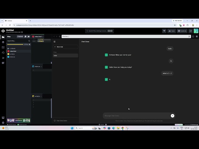 🚀 Build a Modern ChatGPT Clone Using HTML, CSS & JavaScript | CodePen Project
