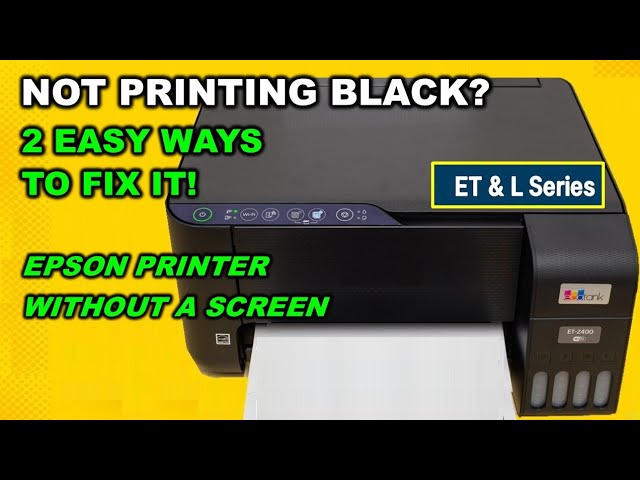 2 Ways to Fix Epson EcoTank Not Printing Black Ink | Clogged Printhead SOLVED!