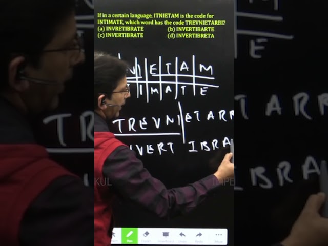 Coding Decoding : -If in a certain language, ITNIETAM is the code for INTIMATE, which word has ... 👇
