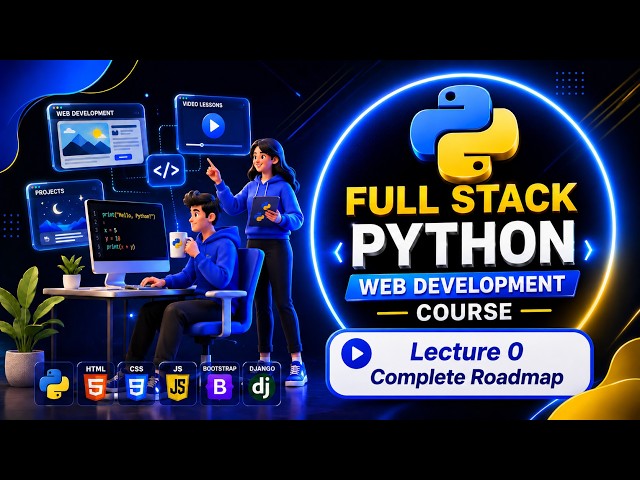 🔥 Full Stack Python Web Development Course | Beginner to Advanced | HTML, CSS, JavaScript & Django