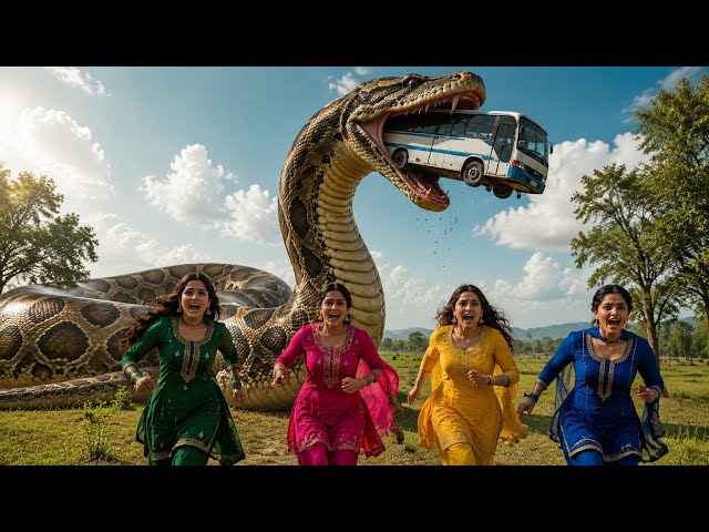 😱 World's Largest Python Spotted! Village Girls in Danger