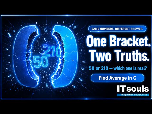 Same 5 Numbers… 50 or 210?! | Find Average in C + Precedence Rules Explained | ITsouls
