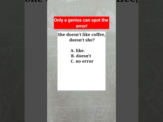 Only a genius can spot the error!🧠✍️ #englishactivity #english 🤔