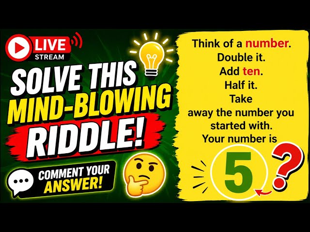 Think of a Number… Everyone Gets 5! 🤯 | Mind-Blowing Math Trick LIVE
