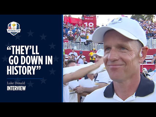 Luke Donald Winning Interview | Sunday Singles | 2025 Ryder Cup