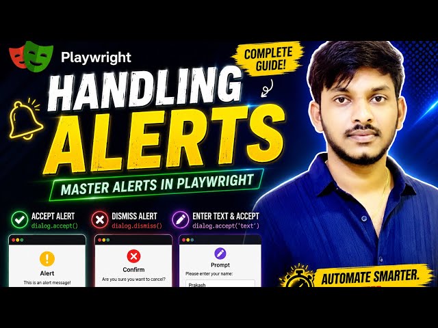 🔥 Playwright Alerts Explained 🚨 | Accept, Dismiss & Enter Text