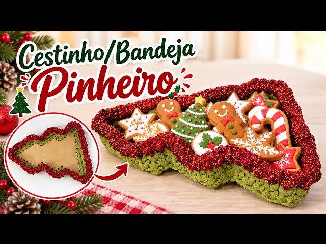 Christmas Tree Basket/Tray - Easy Tutorial for Beginners