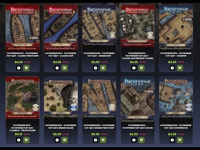 Product Spotlight: Pathfinder Ships, Docks & Islands Ready to Run VTT Maps