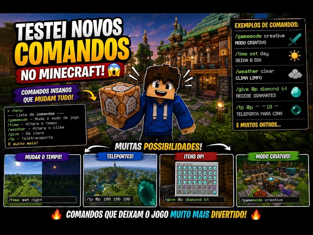 Esses COMANDOS mudaram TUDO no Minecraft!