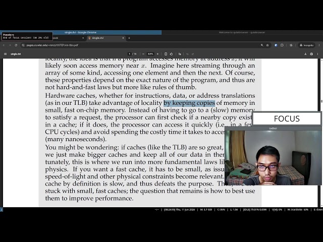 Live study: read along book "Operating Systems: Three Easy Pieces" (Part 121)