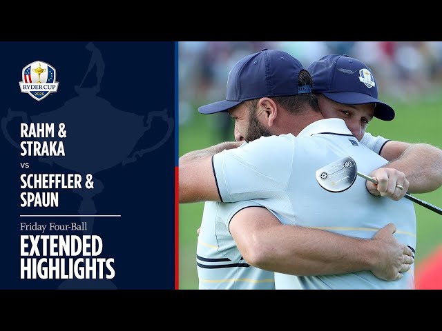 Rahm/Straka vs Scheffler/Spaun Extended Highlights | Friday Four-Ball | 2025 Ryder Cup