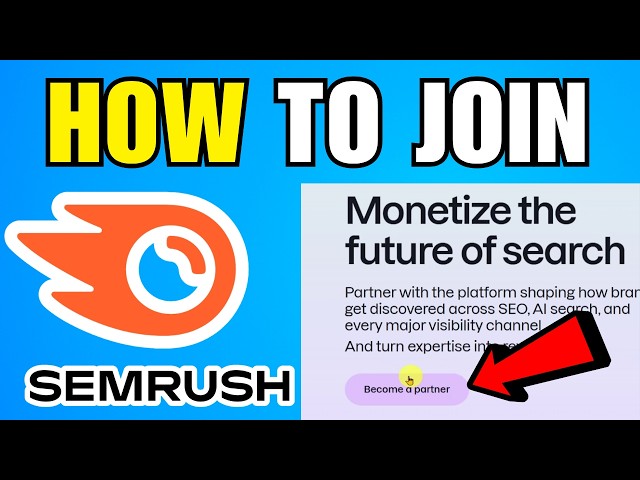 How To Join Semrush Affiliate Program (2026) (Beginners Guide)