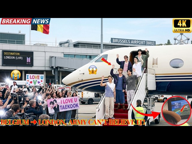 🔥1 Minute Ago! Kim Taehyung & BTS Leave Brussels for London—Why Millions of ARMY Are Shocked!