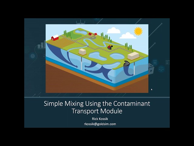 Simple Mixing using the Contaminant Transport Module
