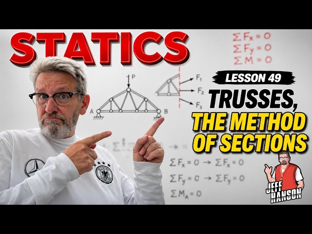 Statics: Lesson 49 - Trusses, The Method of Sections