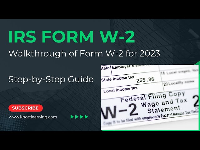 IRS Form W-2 Walkthrough (Wage and Tax Statement)  |  Example with Form 1040