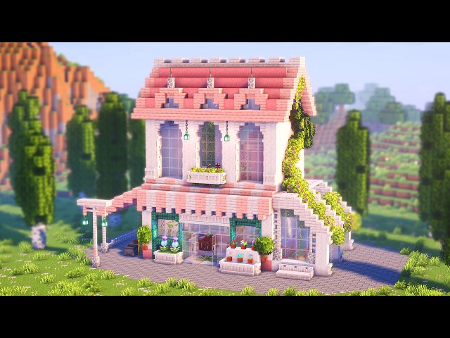 ⛏️ Minecraft Tutorial: Cherry Flower Shop / Pale Oak
