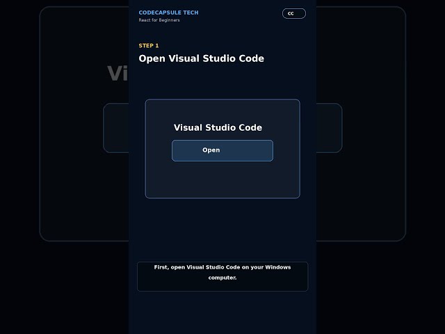 Open Your React Project in VS Code | React for Beginners