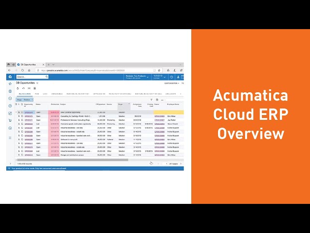 Acumatica Cloud ERP Overview - Demo